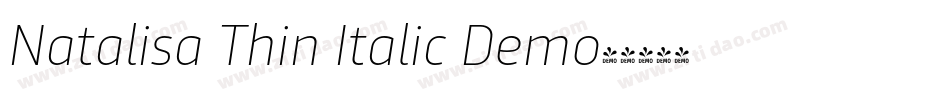 Natalisa Thin Italic Demo字体转换